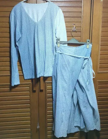 요건 레일 팬츠 세트 면