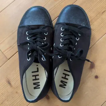 마가렛 호웰 M.H.L 24.0cm 캔버스 스니커즈 블랙