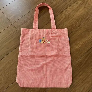 파밀리아 토트백 빨간색 깅엄