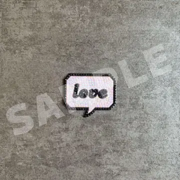 부채 데코 문자 데코 부품 말풍선(문자 love)