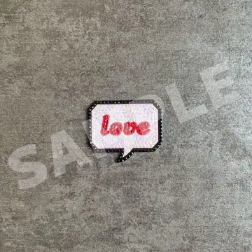 부채 데코 문자 데코 부품 말풍선(문자 love)