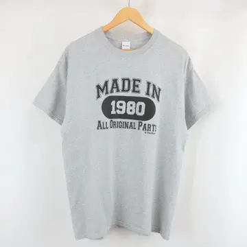 MADE IN 1980 영문 무늬 오버 사이즈 티셔츠 L 구제 의류