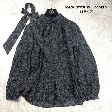 MACKINTOSH PHILOSOPHY 블라우스 보타이 스탠드 카라