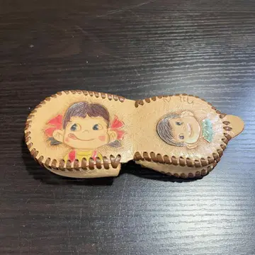 초레어 페코짱 카빙 코인 케이스 소가죽 FUJIYA