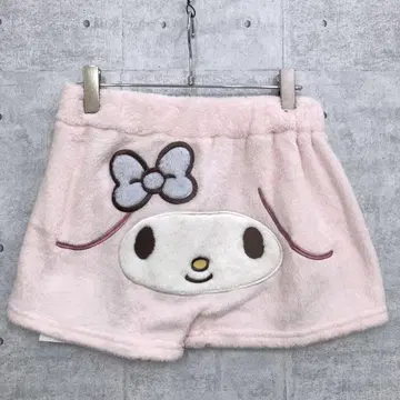 새상품 Sanrio MY MELODY 모코모코 페이스 보아 플리스 팬츠