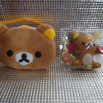 리락쿠마 마스코트 키링 파우치 세트