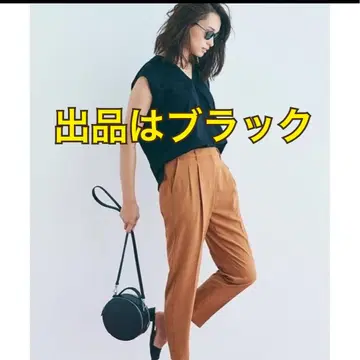 플라스테 드라이 폴리에스테르 테이퍼드 팬츠 블랙 S