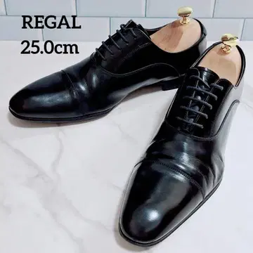 REGAL 리갈 25.0 가죽 신발 001R 스트레이트 팁 블랙