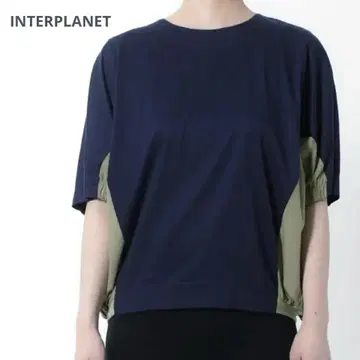 인터플래닛 W 실케트 이소재 도킹 풀오버 네이비