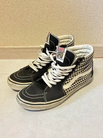 90s Vans Sk8-Hi 체커 깅엄 체크