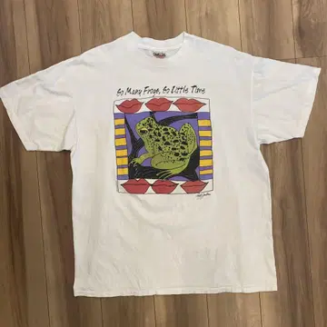 90s ONEITA 아트 티셔츠 개구리 frog 아트 티셔츠