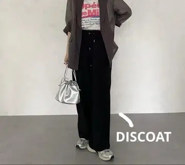 DISCOAT 드레이프감 있는 이지 팬츠 M 사이즈