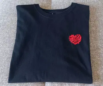사잔 올스타즈 라이브 티셔츠 빨간색 로고 자수 블랙