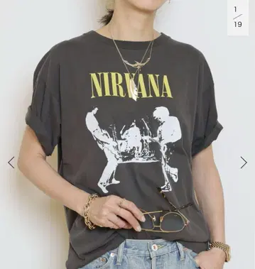 GOOD ROCK SPEED NIRVANA BACKPRINT 티셔츠