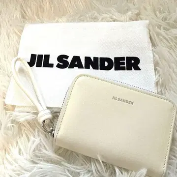 JIL SANDER 질 샌더 코인 케이스 미니 지갑 아이보리