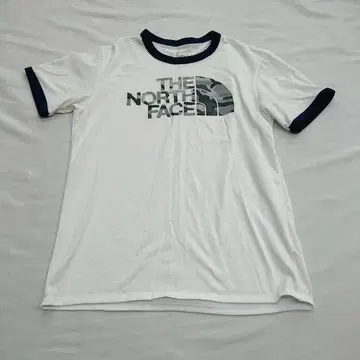 THE NORTH FACE 화이트 링거 로고 티셔츠 S