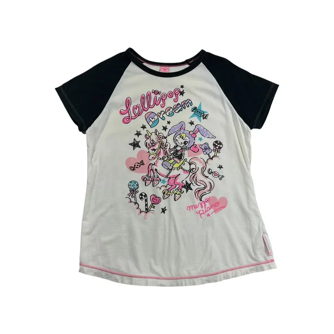 [Mezzo Piano] Mezzo Piano Kitsch Print Raglan Long Sleeve T-shirt