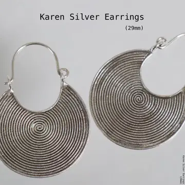 [m-ER221] Karen Silver 귀걸이 카렌 실버 29mm