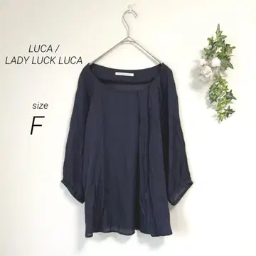 루카 레이디 랙 루카 튜닉 비대칭 네이비 7부 소매 비침 여름