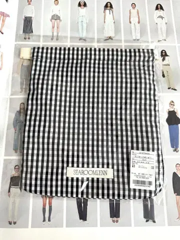searoomlynn 복조리 파우치 깅엄 체크 블랙