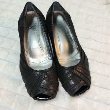 펌프스 fitfit 핏핏 24cm 오픈토 블랙