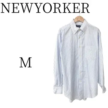 NEWYORKER 뉴요커 물 파랑 보라색 화이트 긴팔 셔츠/블라우스 M