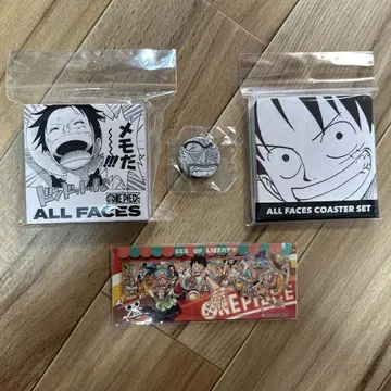 ONE PIECE 원피스 올 페이스 코스터 메모 캔 배치