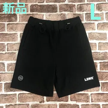 LIBERTYWALK 하프 팬츠 블랙 프린트 로고 러버 밴더