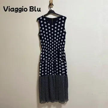 Viaggio Blu 티어드 슬리브리스 원피스 도트 무늬
