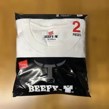 Hanes BEEFY-T 화이트 XL 사이즈 2장 세트