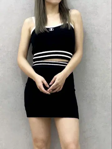 GYDA/25SS 신상 라인 파일 니트 셋업