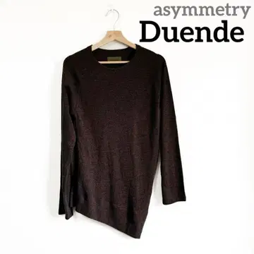 Duende 듀엔데 브라운 비대칭 니트 스웨터