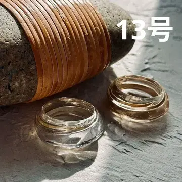 특별한 2개 세트! 13호 메탈 아크릴 반지 레진 반지 클리어링