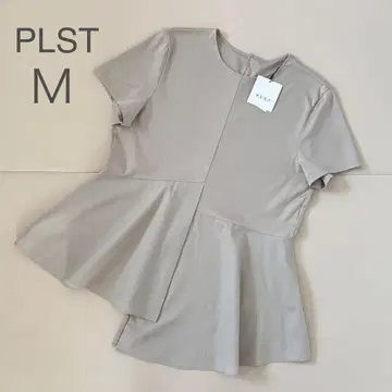 플라스테 PLST 코튼 페플럼 도킹 티셔츠 티셔츠 M