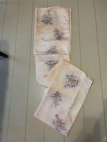 워셔블 기모노 연한 복숭아색