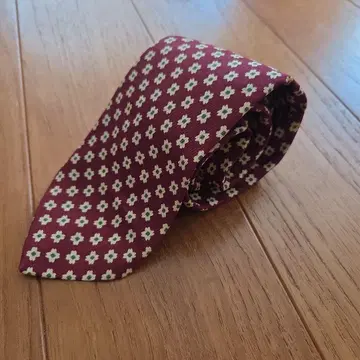 BROOKS BROTHERS 버건디 꽃무늬 실크 넥타이