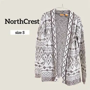 NorthCrest 기하학 패턴 가디건 S