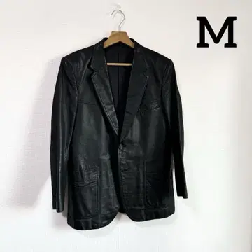 소가죽 천연 가죽 일본제 남성용 M 블랙 자켓 코트 가죽