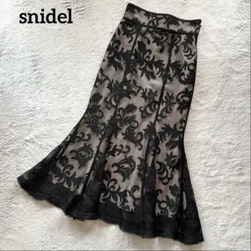 snidel 스나이델 레이스업 머메이드 스커트 M 블랙