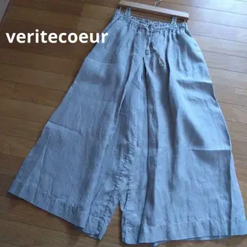 가격 인하 veritecoeur 린넨 하카마 팬츠 가우초 팬츠