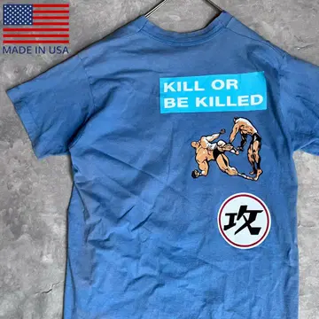 미국제 90년대 봄/여름 백 프린트 MADE IN USA 티셔츠 공격