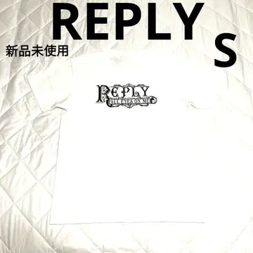 한정 가격! 새상품 REPLY 리플레이 로고 프린트 티셔츠 화이트