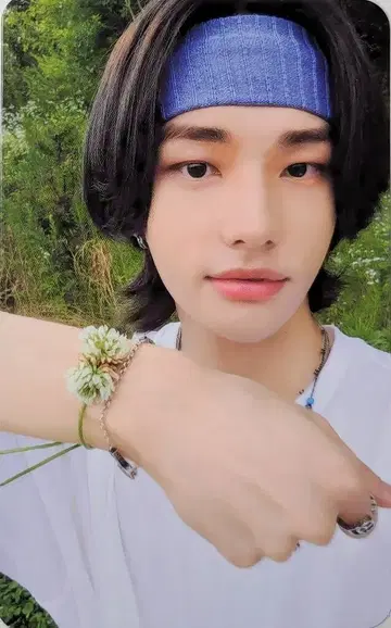 StrayKids FC 2기 혜택 Hyunjin 트레이딩 카드 파랑