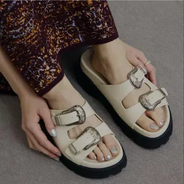 정품 아메리빈티지 MEDI WESTERN BUCKLE SANDALS