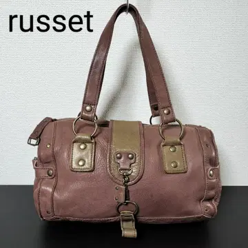 russet mestre 러셋 가죽 핸드백 스모키 핑크