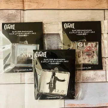 GIGO 한정판 GLAY 30th 미니어처 CD 키링 3종 세트