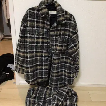 한정 할인 빔즈 보이 체크 보아 셋업 자켓