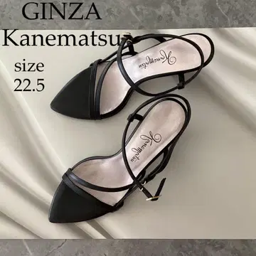 미사용 새상품 Kanematsu 블랙 힐 샌들 22.5