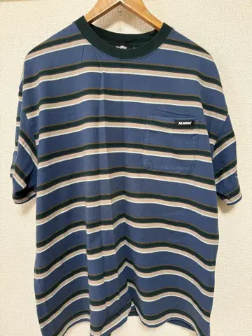 XLARGE 스트라이프 반팔 티셔츠