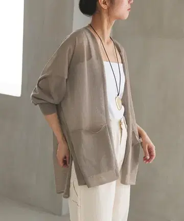 시어 가디건 슬로브 이에나